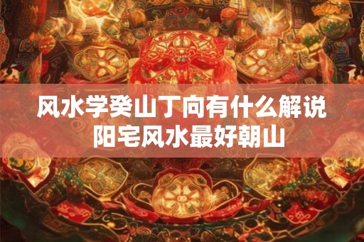 风水学癸山丁向有什么解说  阳宅风水最好朝山