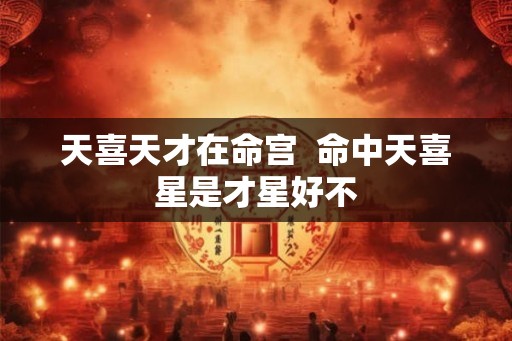 天喜天才在命宫  命中天喜星是才星好不