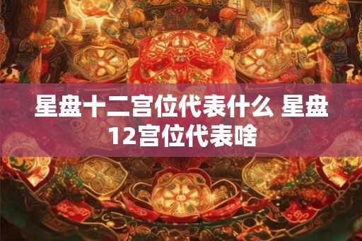星盘十二宫位代表什么 星盘12宫位代表啥