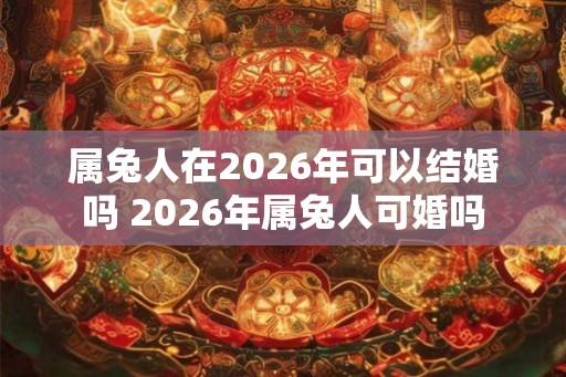 属兔人在2026年可以结婚吗 2026年属兔人可婚吗 属兔人在2026年可以结婚吗 2026年属兔人可婚吗
