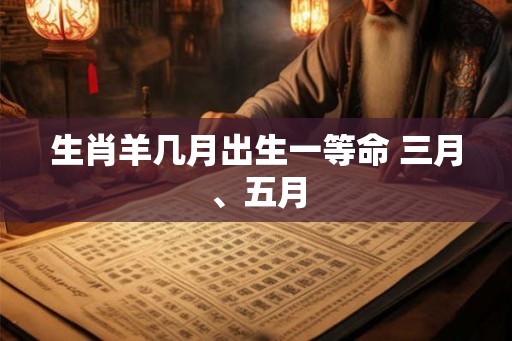 生肖羊几月出生一等命 三月、五月
