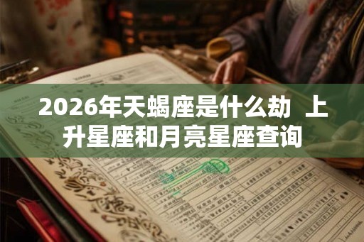 2026年天蝎座是什么劫  上升星座和月亮星座查询