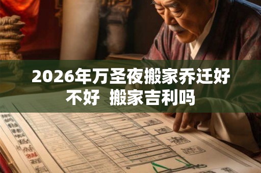 2026年万圣夜搬家乔迁好不好  搬家吉利吗