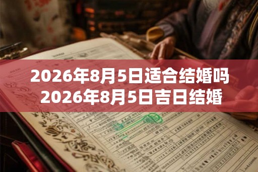 2026年8月5日适合结婚吗 2026年8月5日吉日结婚