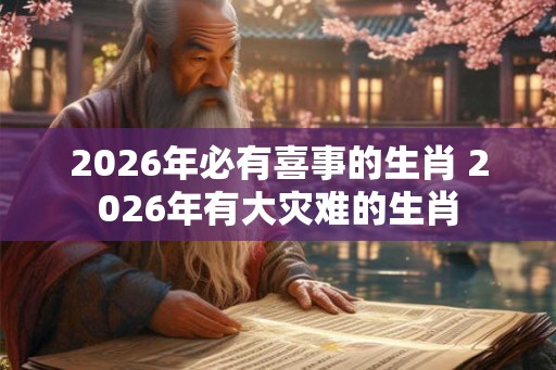 2026年必有喜事的生肖 2026年有大灾难的生肖 2026年必有喜事的生肖 2026年有大灾难的生肖
