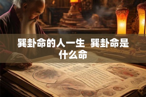 巽卦命的人一生  巽卦命是什么命