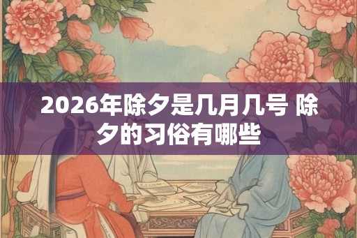 2026年除夕是几月几号 除夕的习俗有哪些