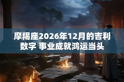 摩羯座2026年12月的吉利数字 事业成就鸿运当头 摩羯座2026年12月的吉利数字 事业成就鸿运当头