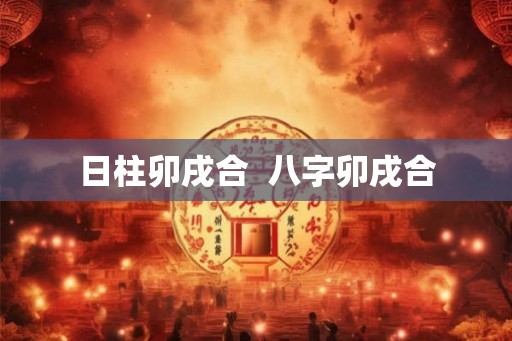 日柱卯戌合 八字卯戌合 日柱卯戌合 八字卯戌合
