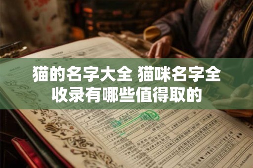 猫的名字大全 猫咪名字全收录有哪些值得取的