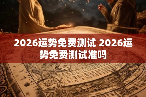 2026运势免费测试 2026运势免费测试准吗 2026运势免费测试 2026运势免费测试准吗