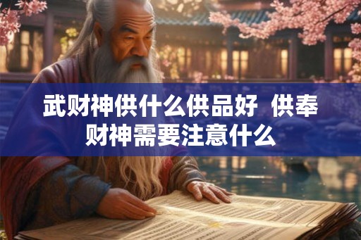 武财神供什么供品好  供奉财神需要注意什么