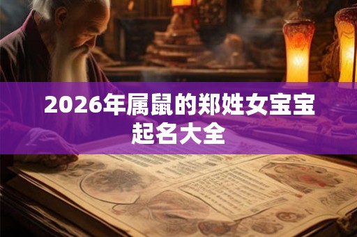 2026年属鼠的郑姓女宝宝起名大全 2026年属鼠的郑姓女宝宝起名大全