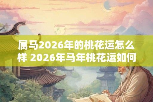 属马2026年的桃花运怎么样 2026年马年桃花运如何
