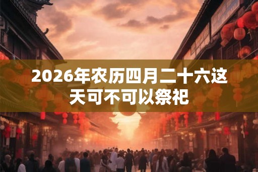 2026年农历四月二十六这天可不可以祭祀