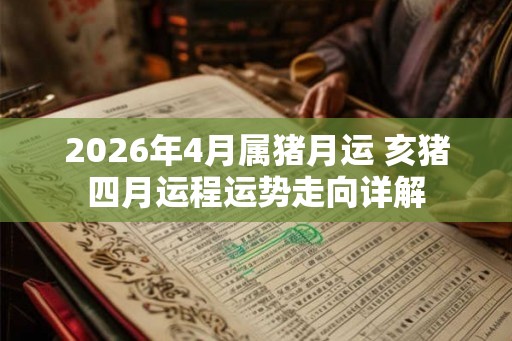 2026年4月属猪月运 亥猪四月运程运势走向详解