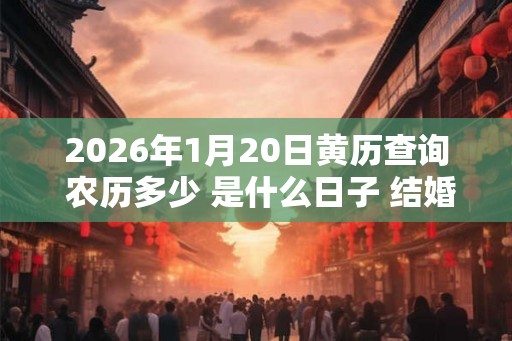 2026年1月20日黄历查询 农历多少 是什么日子 结婚吉时 2026年1月20日黄历查询 农历多少 是什么日子 结婚吉时