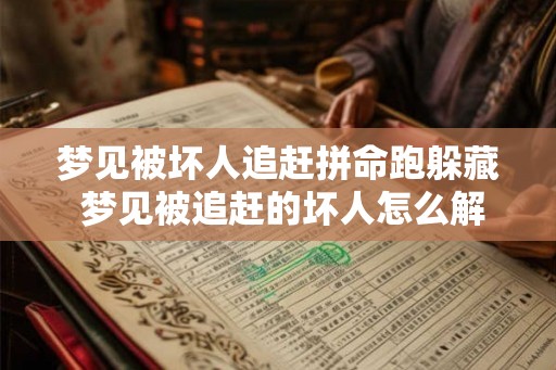 梦见被坏人追赶拼命跑躲藏 梦见被追赶的坏人怎么解读 梦见被坏人追赶拼命跑躲藏 梦见被追赶的坏人怎么解读