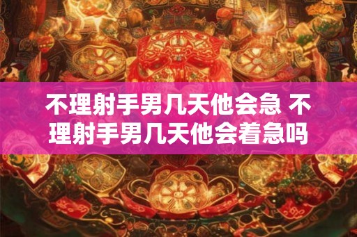 不理射手男几天他会急 不理射手男几天他会着急吗