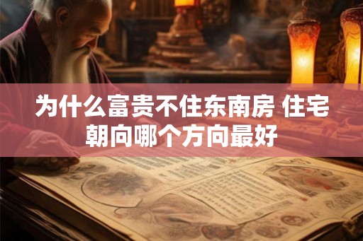 为什么富贵不住东南房 住宅朝向哪个方向最好