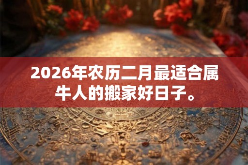 2026年农历二月最适合属牛人的搬家好日子。