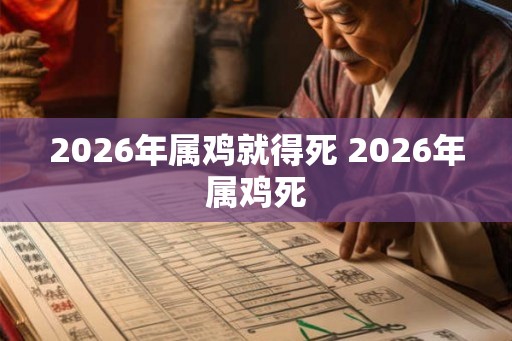 2026年属鸡就得死 2026年属鸡死