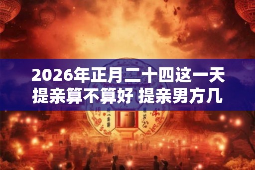 2026年正月二十四这一天提亲算不算好 提亲男方几个人 2026年正月二十四这一天提亲算不算好 提亲男方几个人