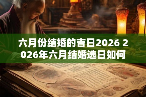 六月份结婚的吉日2026 2026年六月结婚选日如何