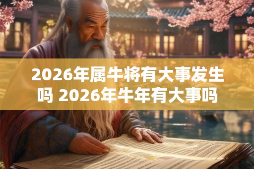 2026年属牛将有大事发生吗 2026年牛年有大事吗