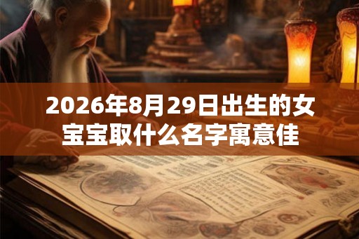 2026年8月29日出生的女宝宝取什么名字寓意佳
