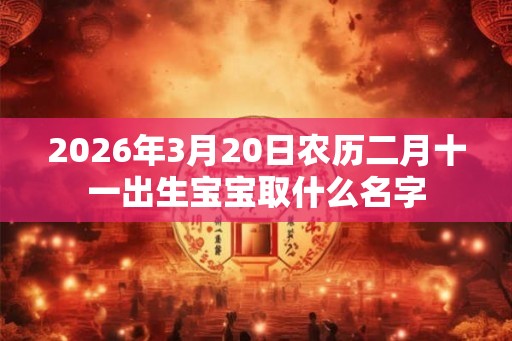 2026年3月20日农历二月十一出生宝宝取什么名字