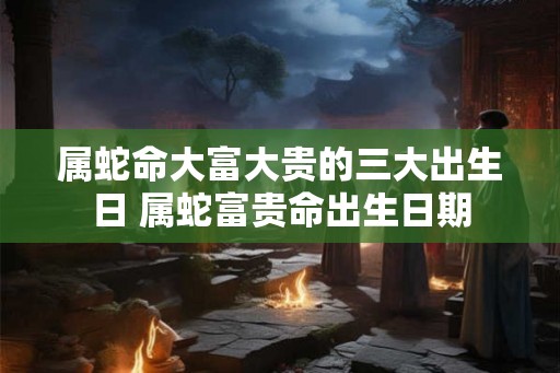 属蛇命大富大贵的三大出生日 属蛇富贵命出生日期