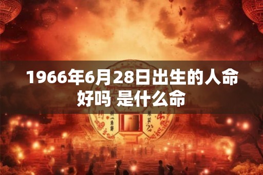 1966年6月28日出生的人命好吗 是什么命