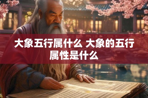 大象五行属什么 大象的五行属性是什么