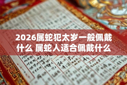 2026属蛇犯太岁一般佩戴什么 属蛇人适合佩戴什么