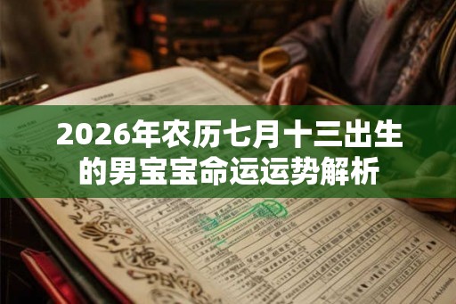 2026年农历七月十三出生的男宝宝命运运势解析
