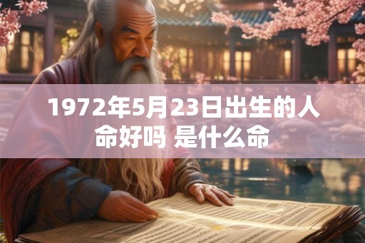 1972年5月23日出生的人命好吗 是什么命