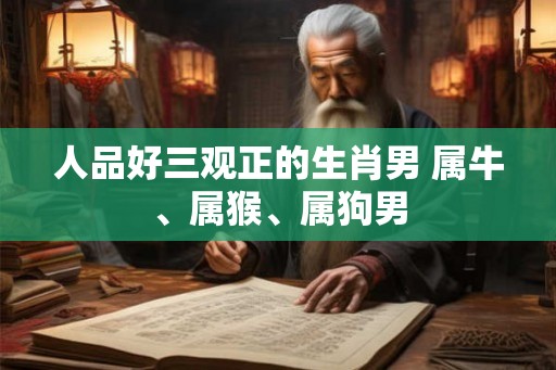人品好三观正的生肖男 属牛、属猴、属狗男