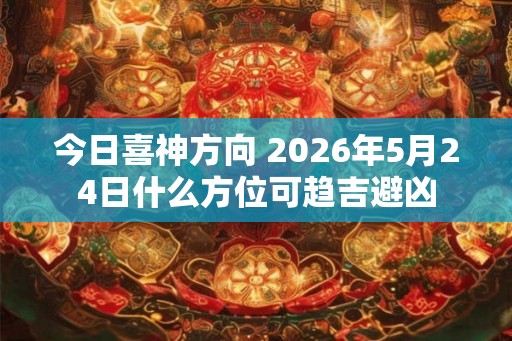 今日喜神方向 2026年5月24日什么方位可趋吉避凶