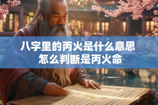 八字里的丙火是什么意思 怎么判断是丙火命 八字里的丙火是什么意思 怎么判断是丙火命