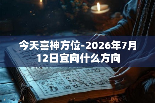 今天喜神方位-2026年7月12日宜向什么方向