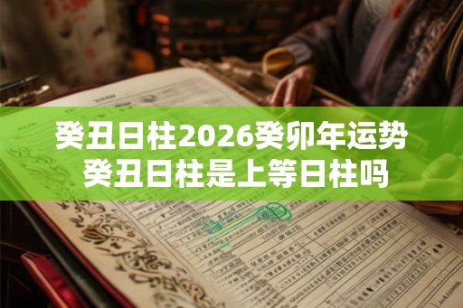 癸丑日柱2026癸卯年运势 癸丑日柱是上等日柱吗 癸丑日柱2026癸卯年运势 癸丑日柱是上等日柱吗
