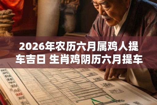 2026年农历六月属鸡人提车吉日 生肖鸡阴历六月提车好日子