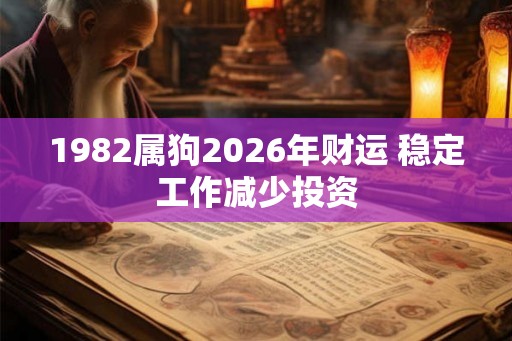 1982属狗2026年财运 稳定工作减少投资