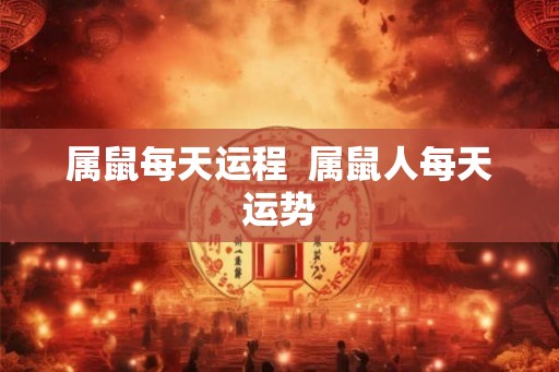 属鼠每天运程  属鼠人每天运势