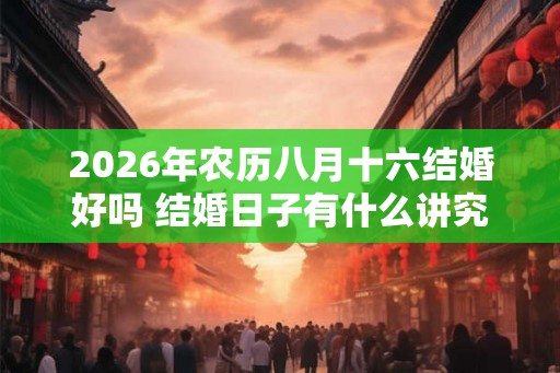 2026年农历八月十六结婚好吗 结婚日子有什么讲究