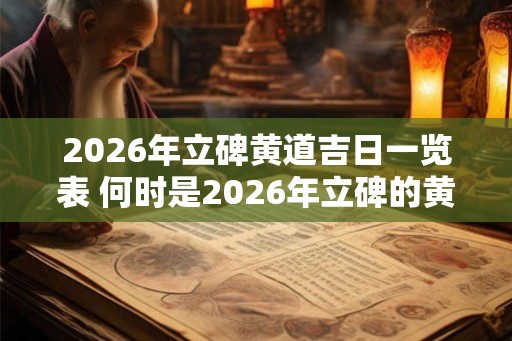 2026年立碑黄道吉日一览表 何时是2026年立碑的黄道吉日 2026年立碑黄道吉日一览表 何时是2026年立碑的黄道吉日