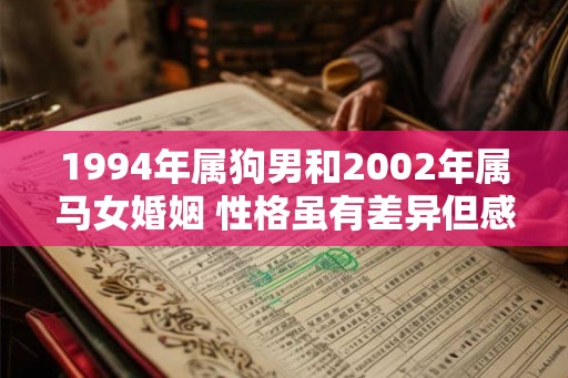 1994年属狗男和2002年属马女婚姻 性格虽有差异但感情较理想