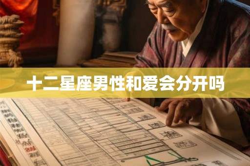 十二星座男性和爱会分开吗