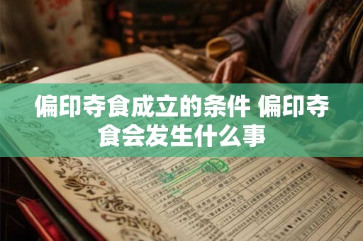 偏印夺食成立的条件 偏印夺食会发生什么事 偏印夺食成立的条件 偏印夺食会发生什么事